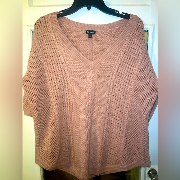 TORRID Sparkly Thread Rose Colored Sweater! - Picture 4 of 4